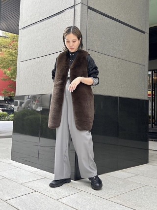 Faux Fur × Mouton Reversible Vest Gilet