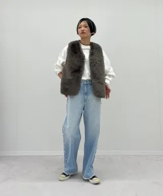 Reversible fur vest