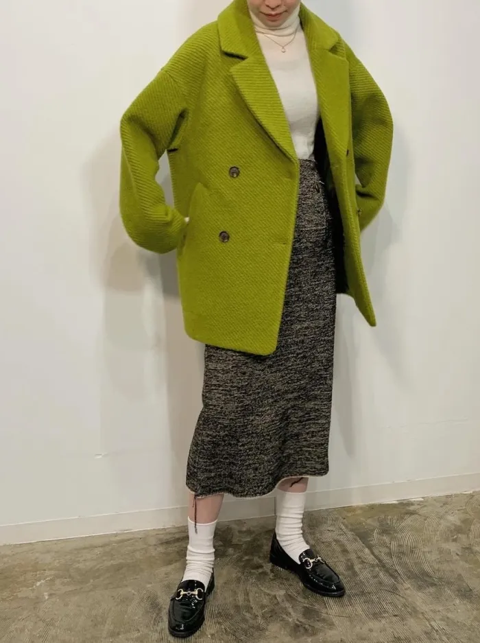 Boucle cocoon chester coat