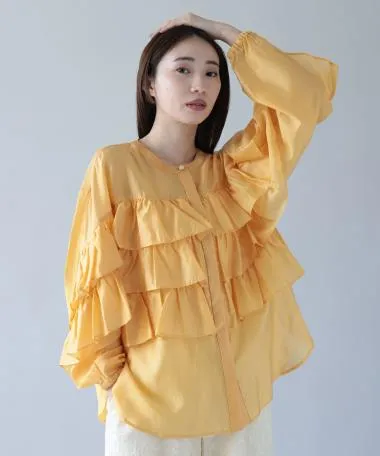 HERENCIA / 3 tier ruffle blouse