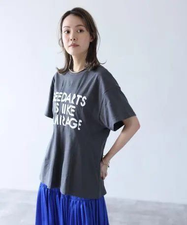 HERENCIA / tuck print t-shirt