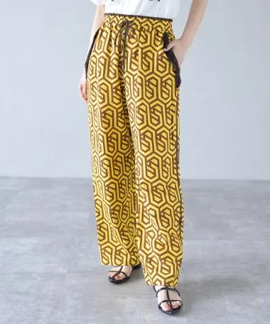 HERENCIA / geometric pattern easy pants