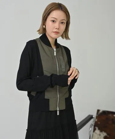 HERENCIA / Knit x cloth blouson