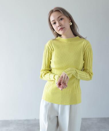 HERENCIA / Cotton cashmere rib knit