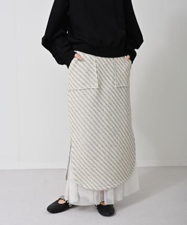 HERENCIA / tweed tulle skirt