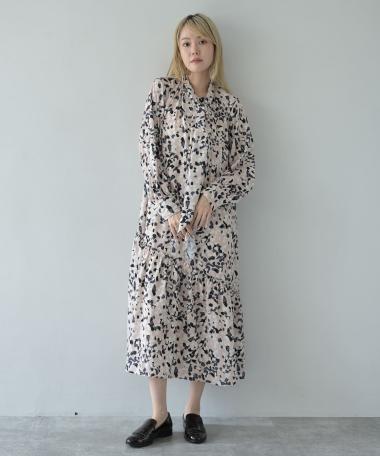 HERENCIA / Polka dot print dress